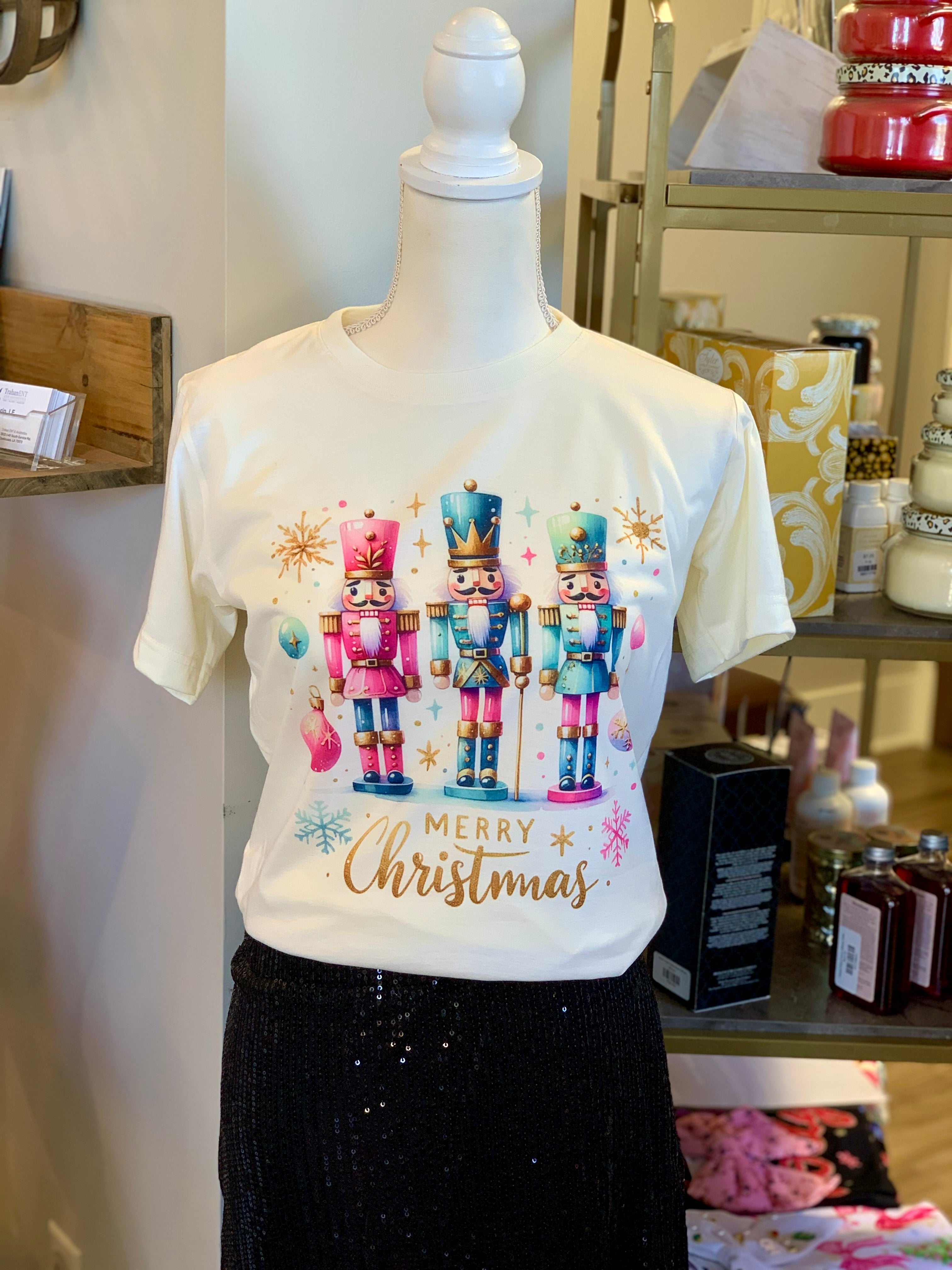 Nutcracker Merry Christmas Tee