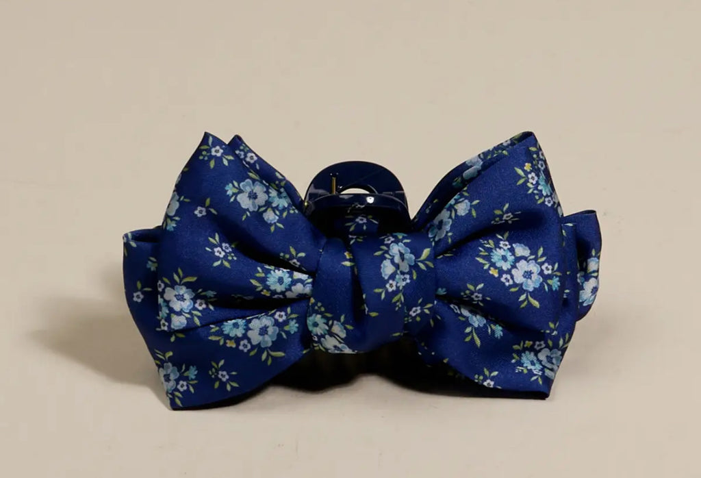 Mini Satin Bow Claw Clip