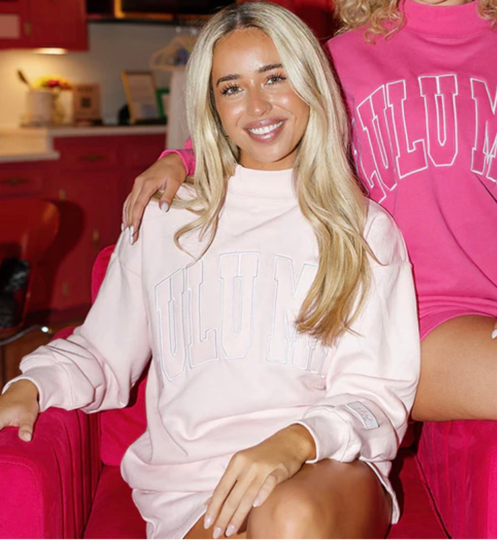 The Light Pink Lulu Mac Terry Cloth Shorts