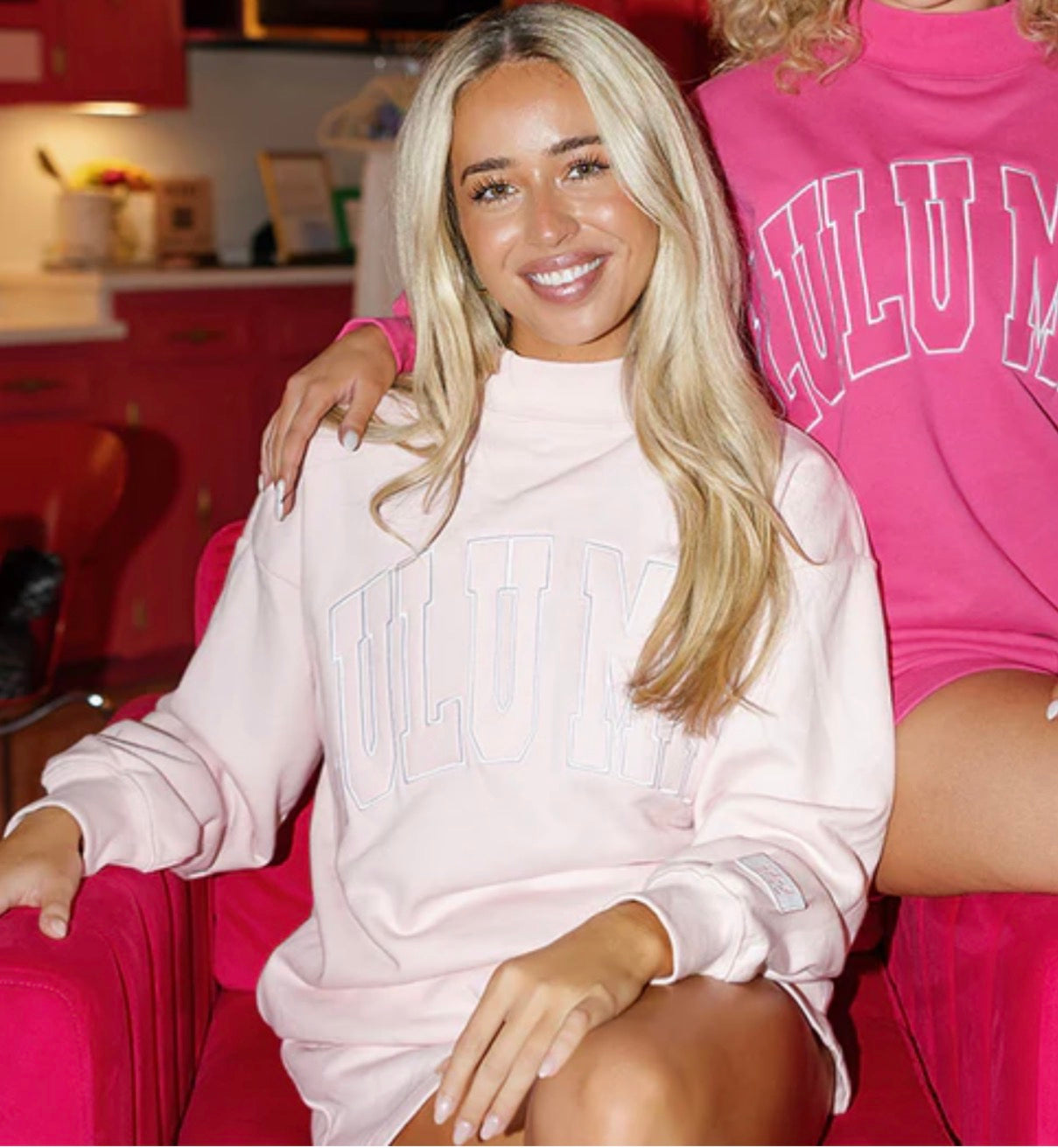 The Lulu Mac Light Pink Stitch Pullover