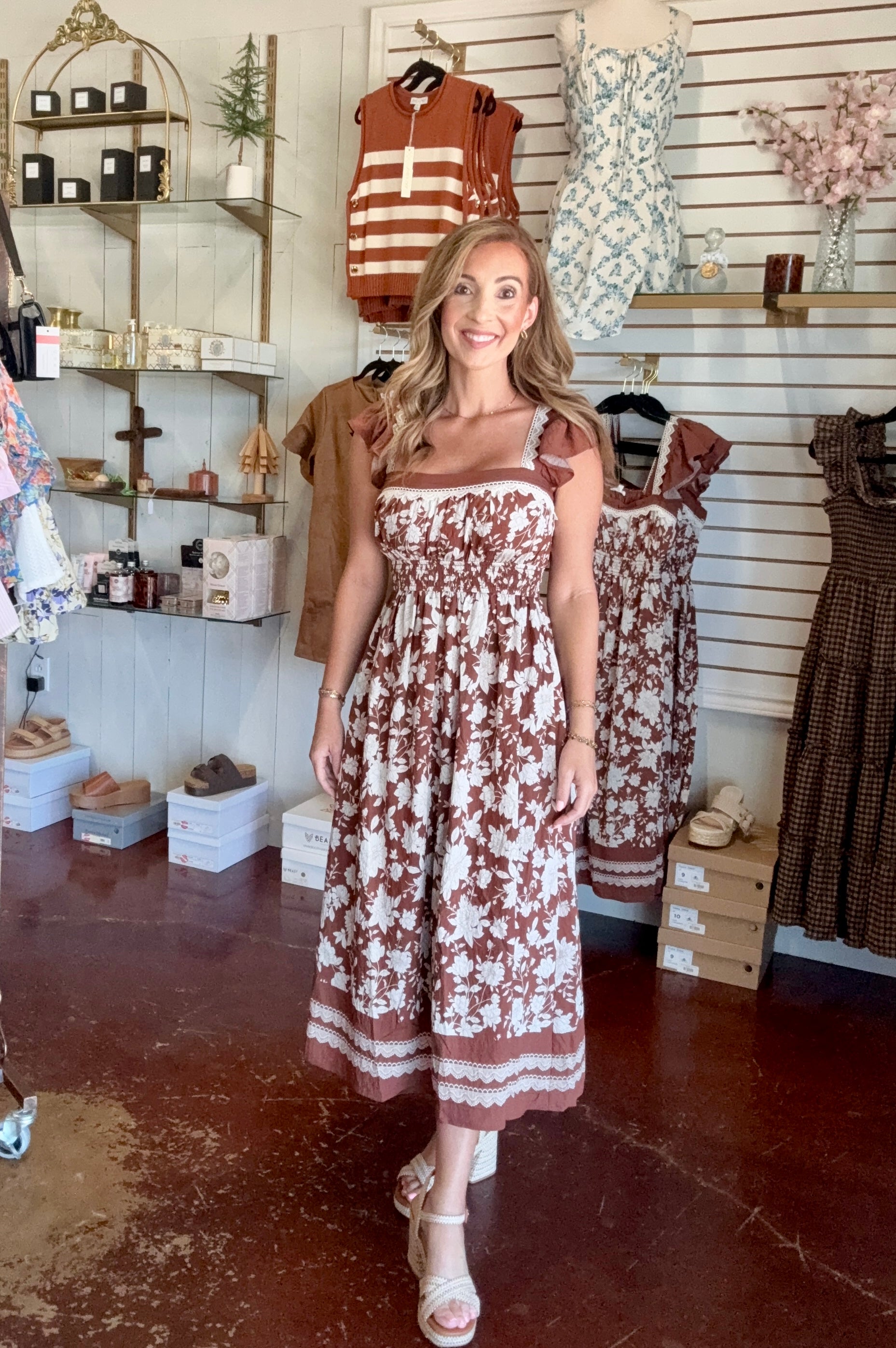 The Stella Floral Midi Dress