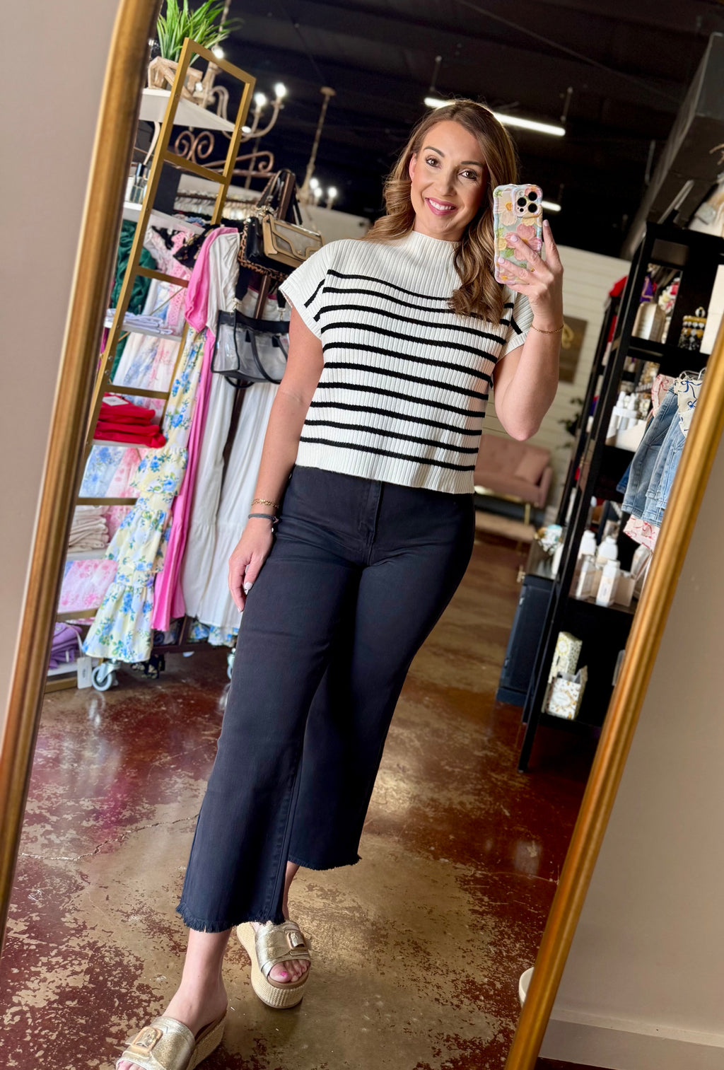 The Ember Striped Sweater Top