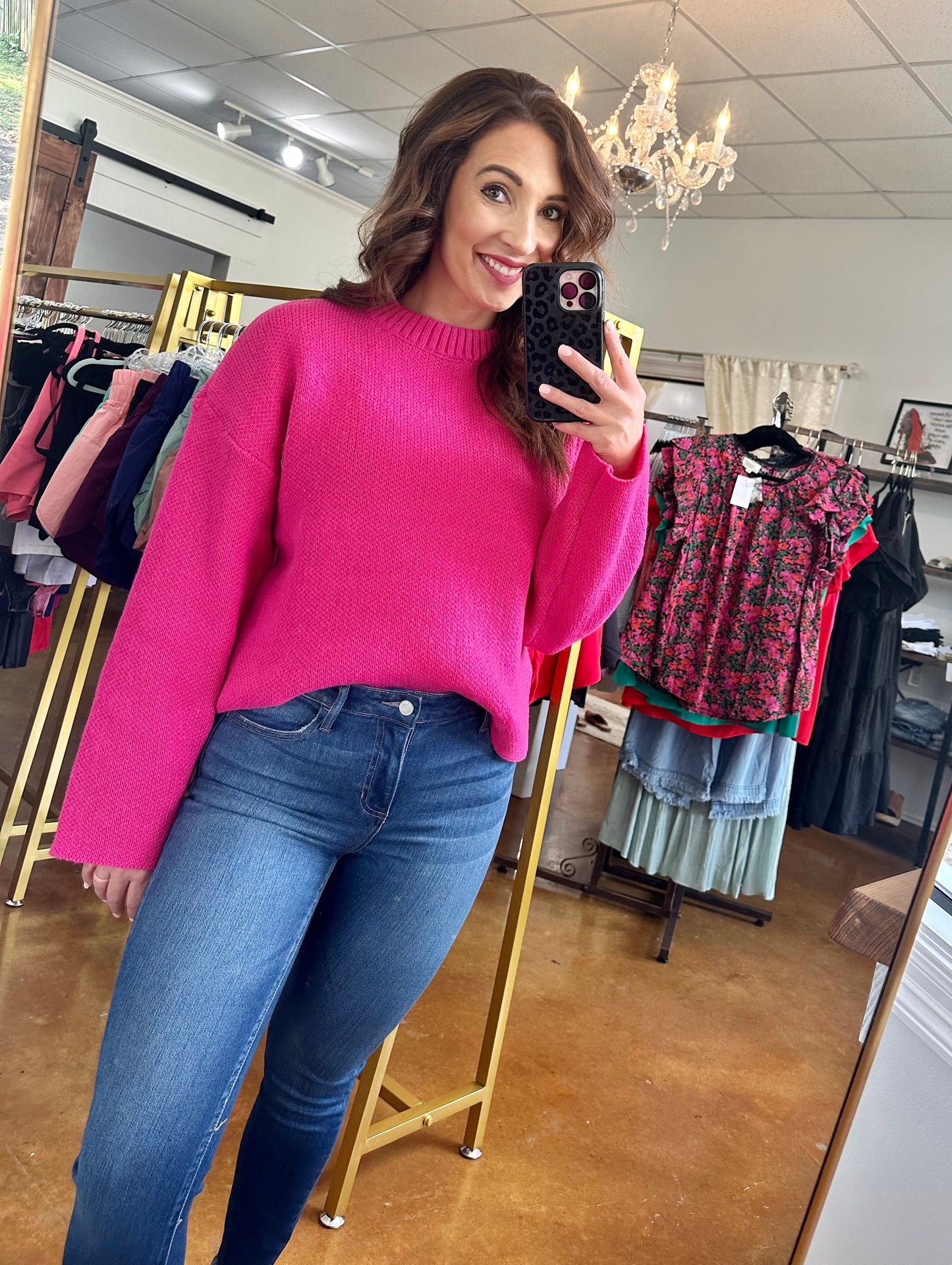 Bringing Pink To Fall Sweater