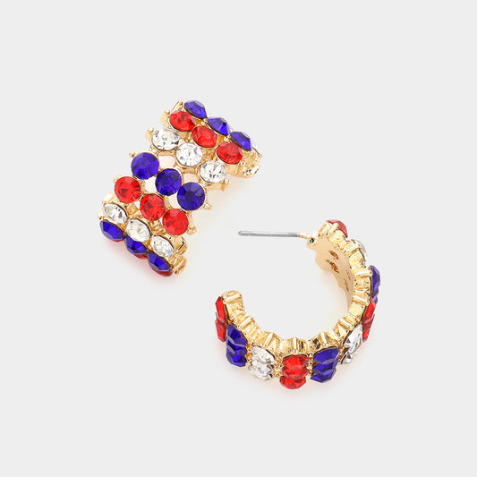 USA Hoop Earrings