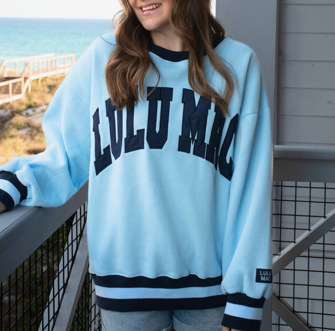 The Light Blue Lulu Mac Social Society Pullover