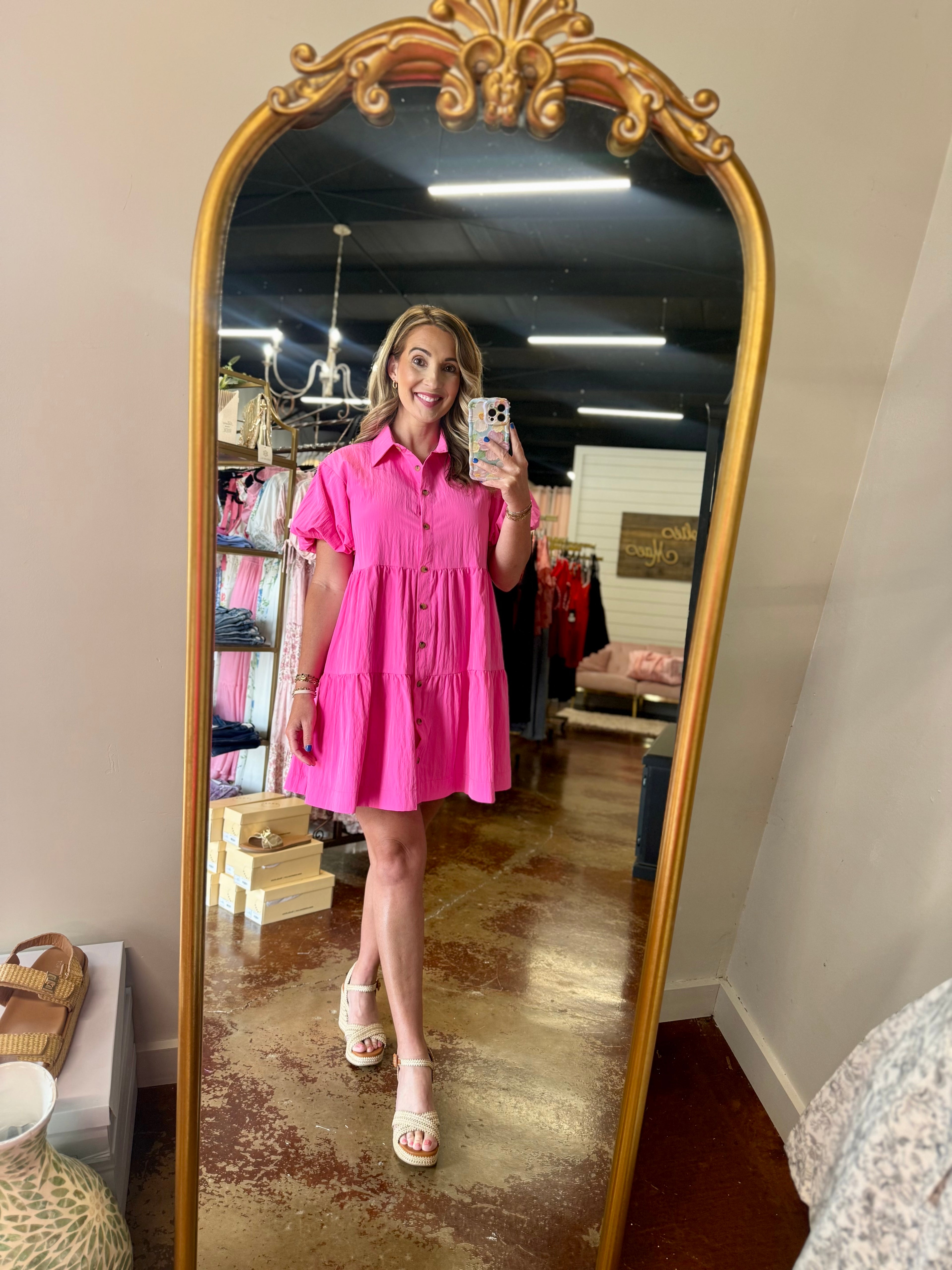 The Hot Pink Amie Dress