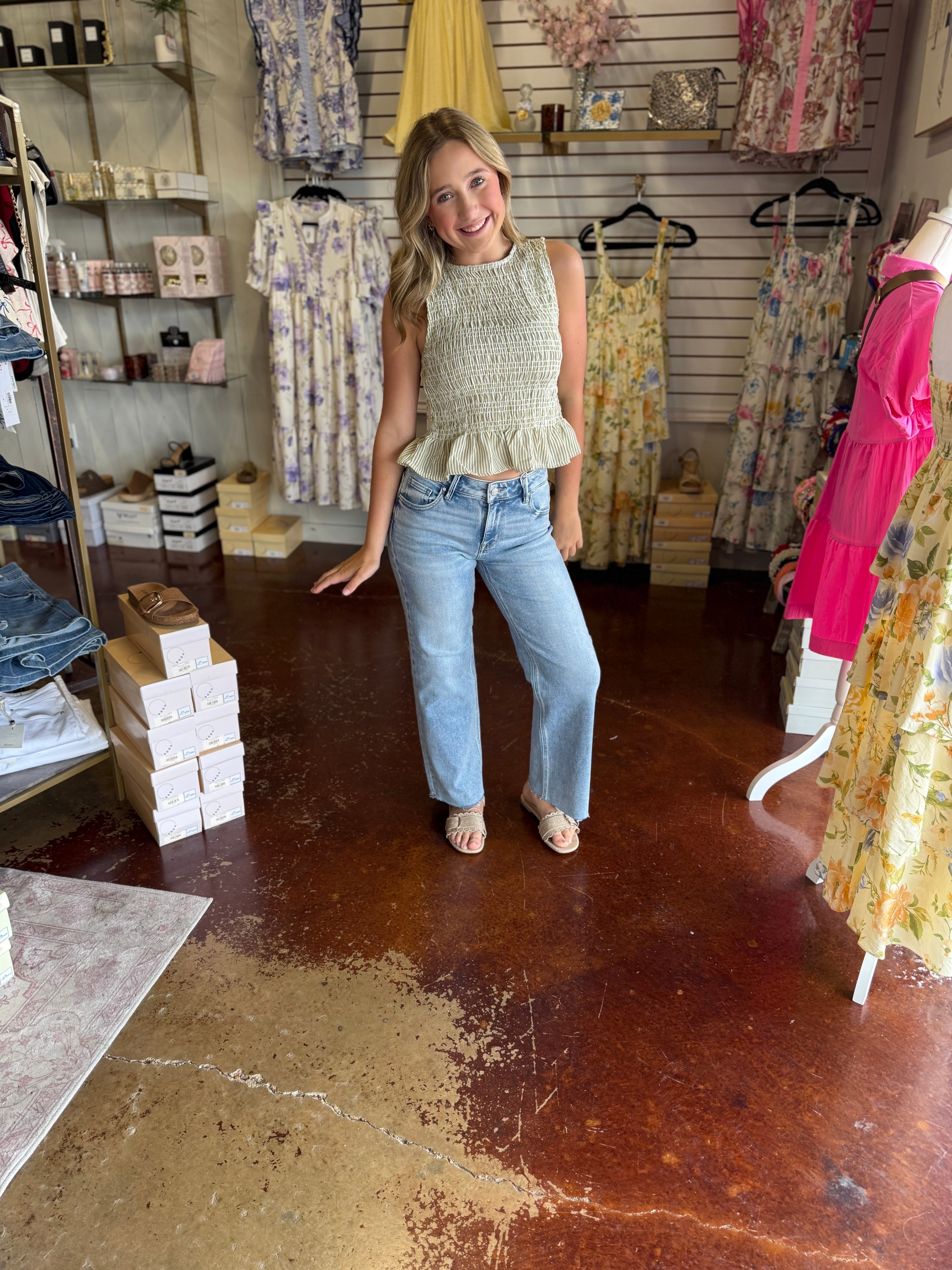 The Light Olive Ginger Top