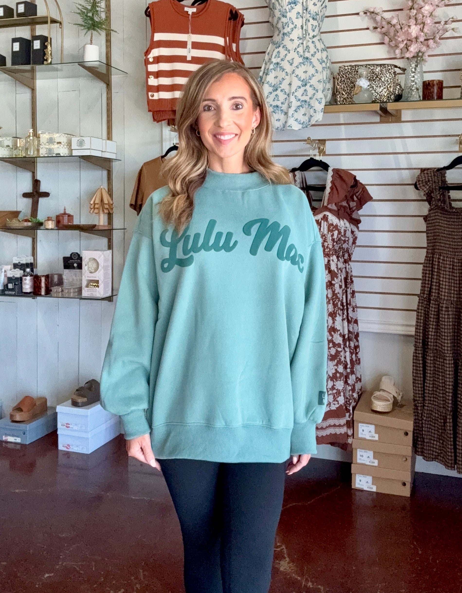 The Green Lulu Mac Script Pullover