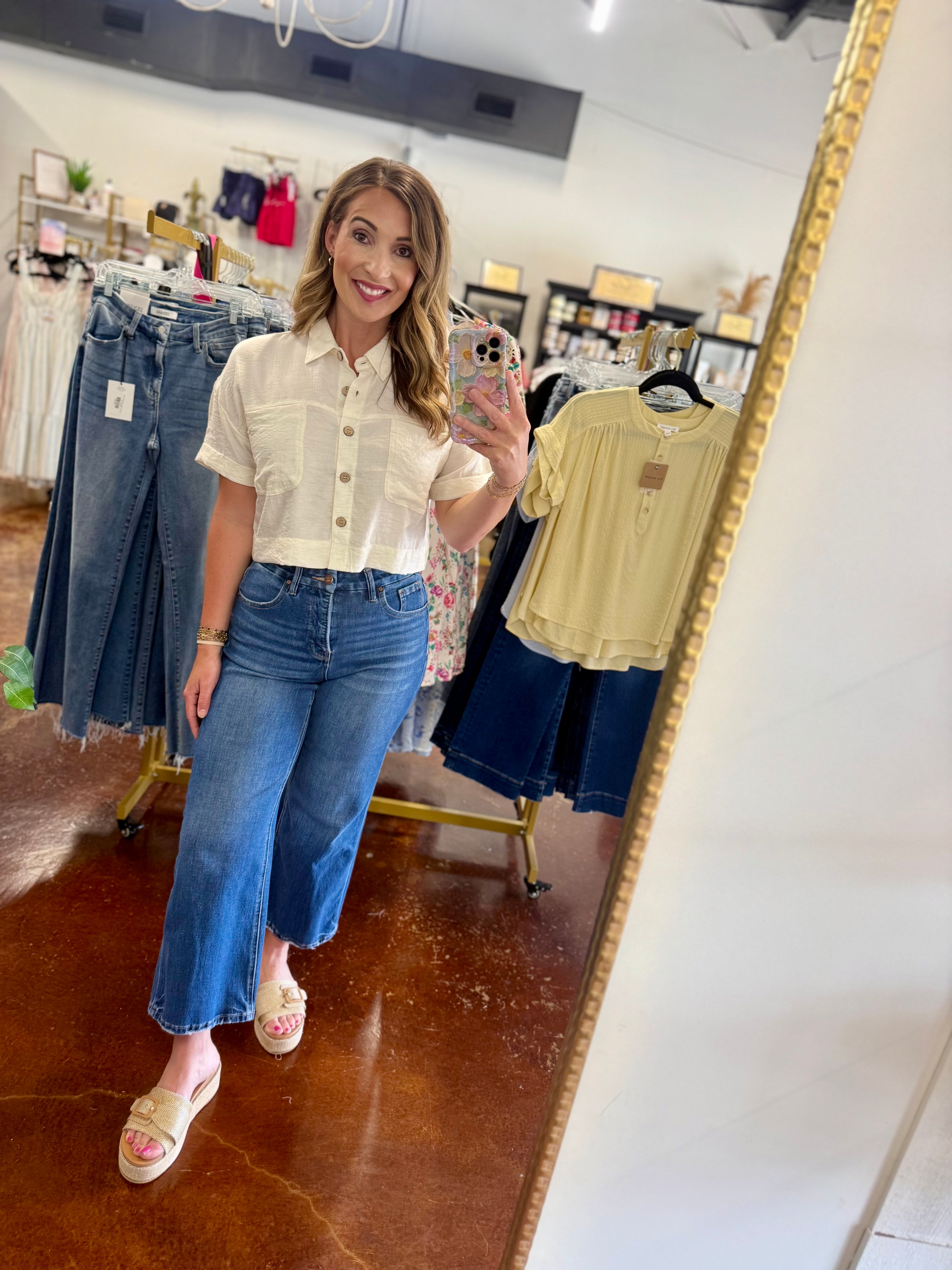 The Ivory Heidi Button Down Top
