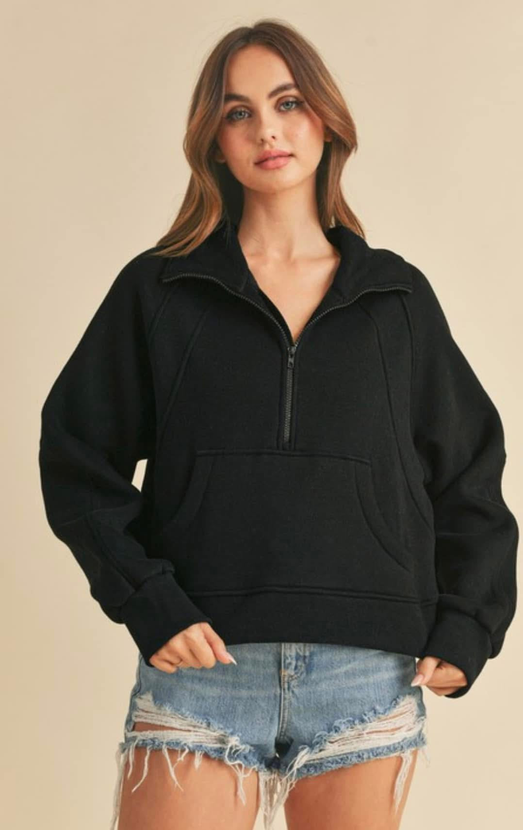 The Dove Funnel Half Zip Pullover