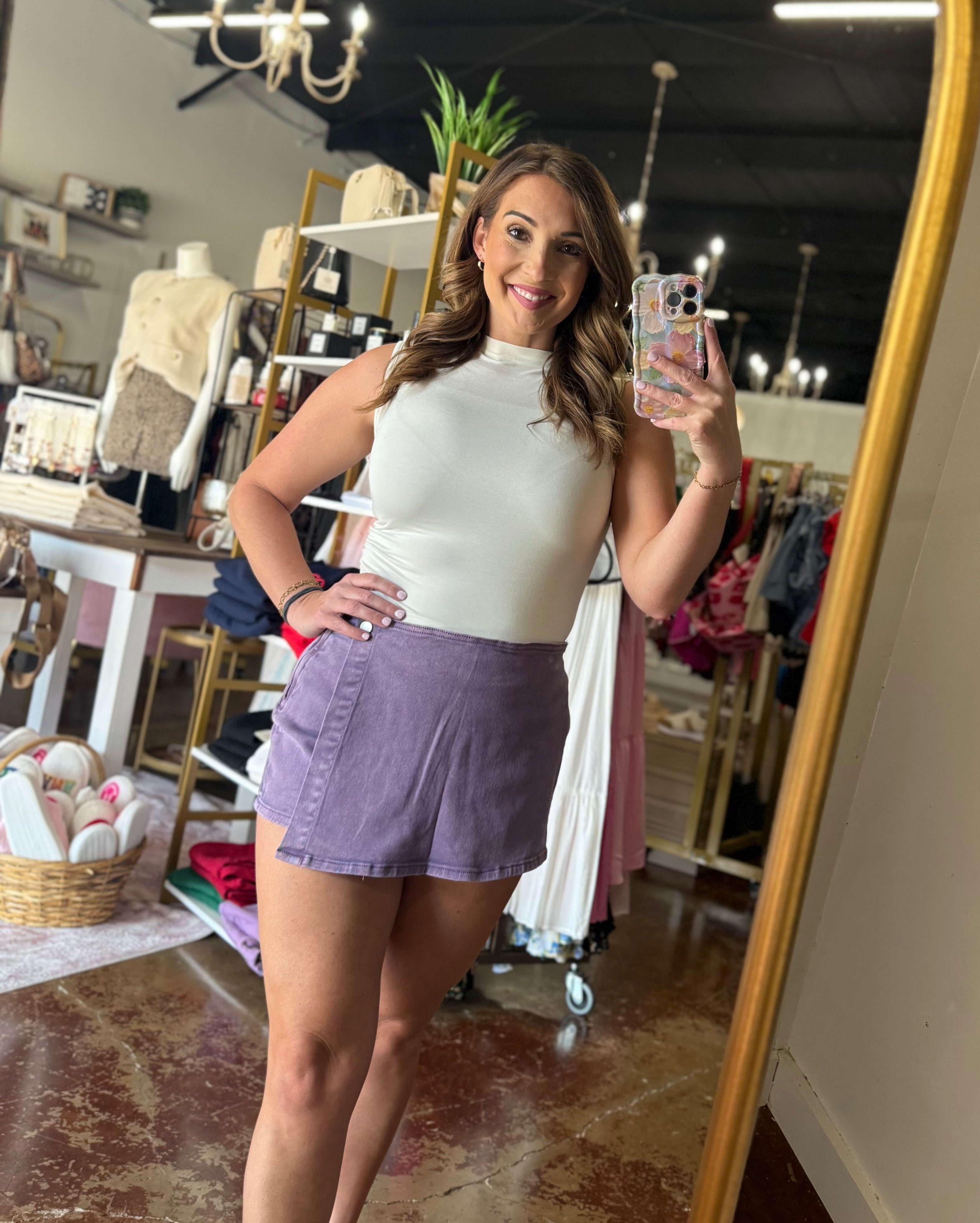 The Katie Denim Skort