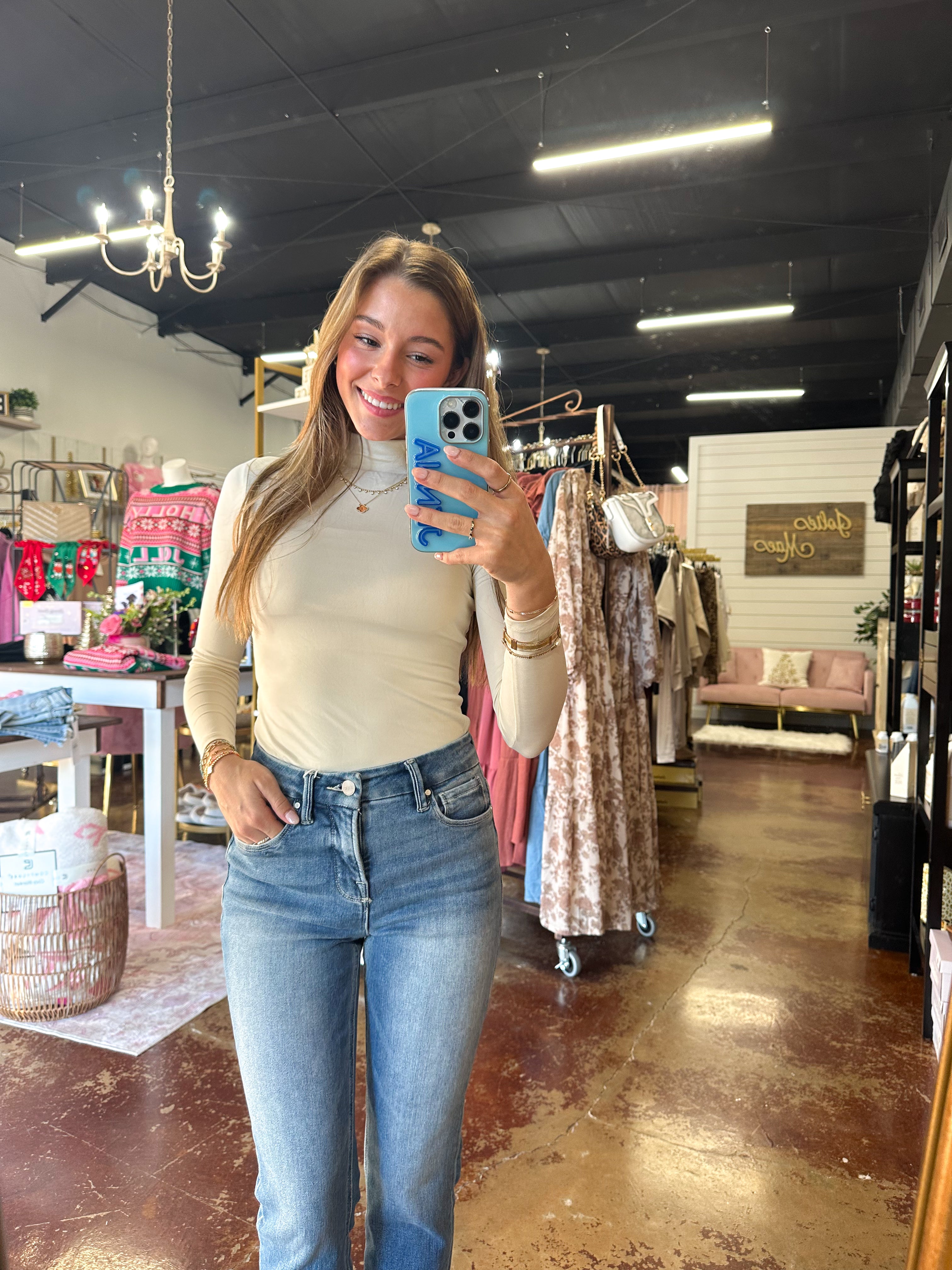 Seamless Mock Neck Bodysuit