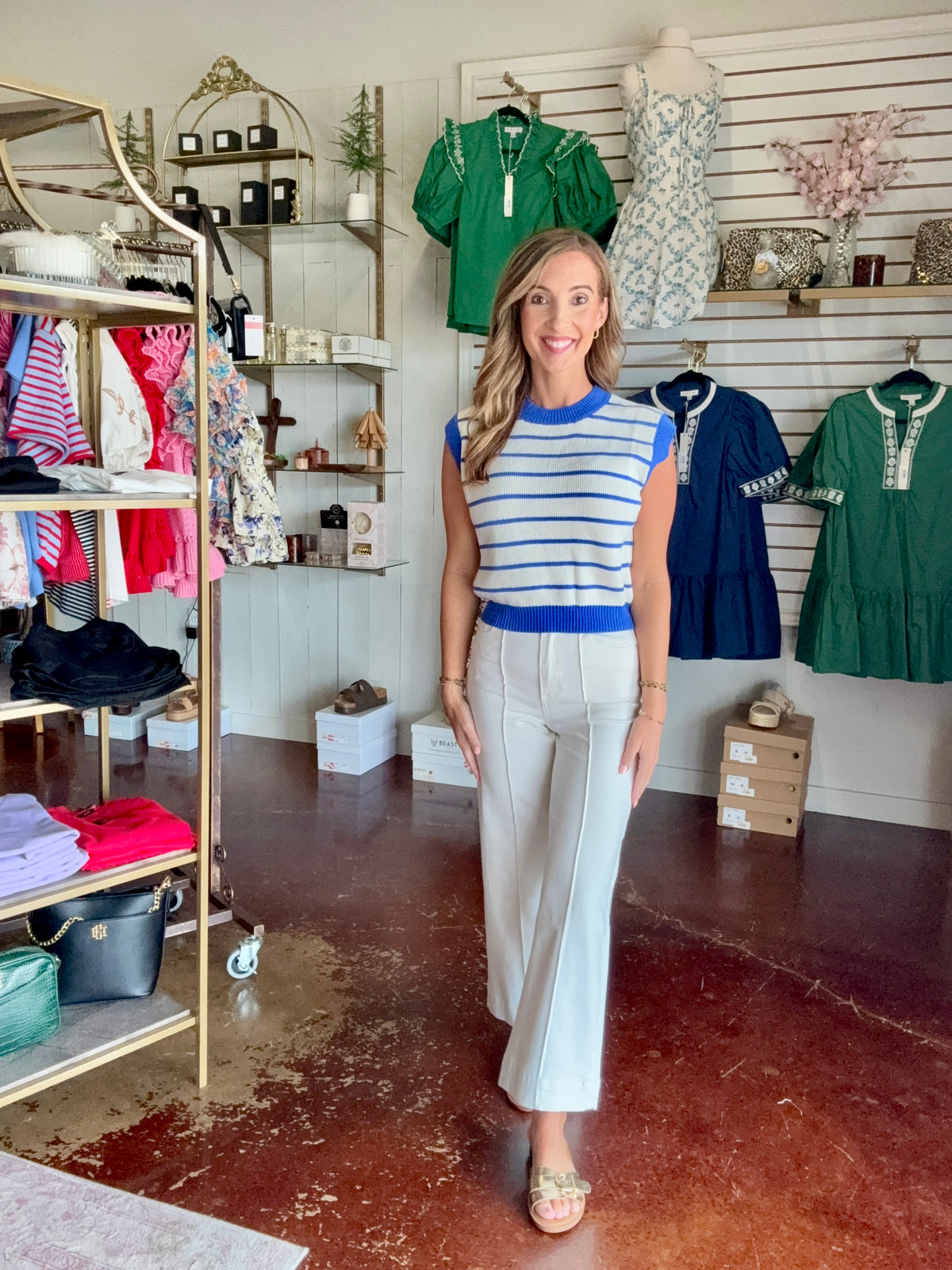 The Blue Striped Sutton Top