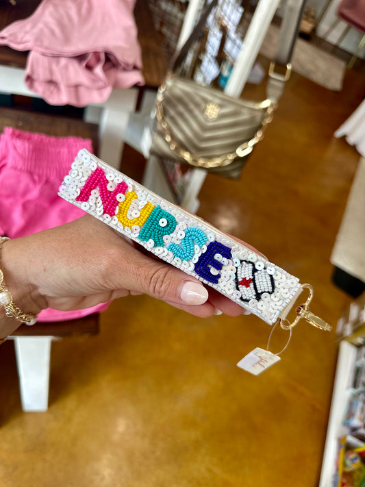 Nurse Sequin Keychain