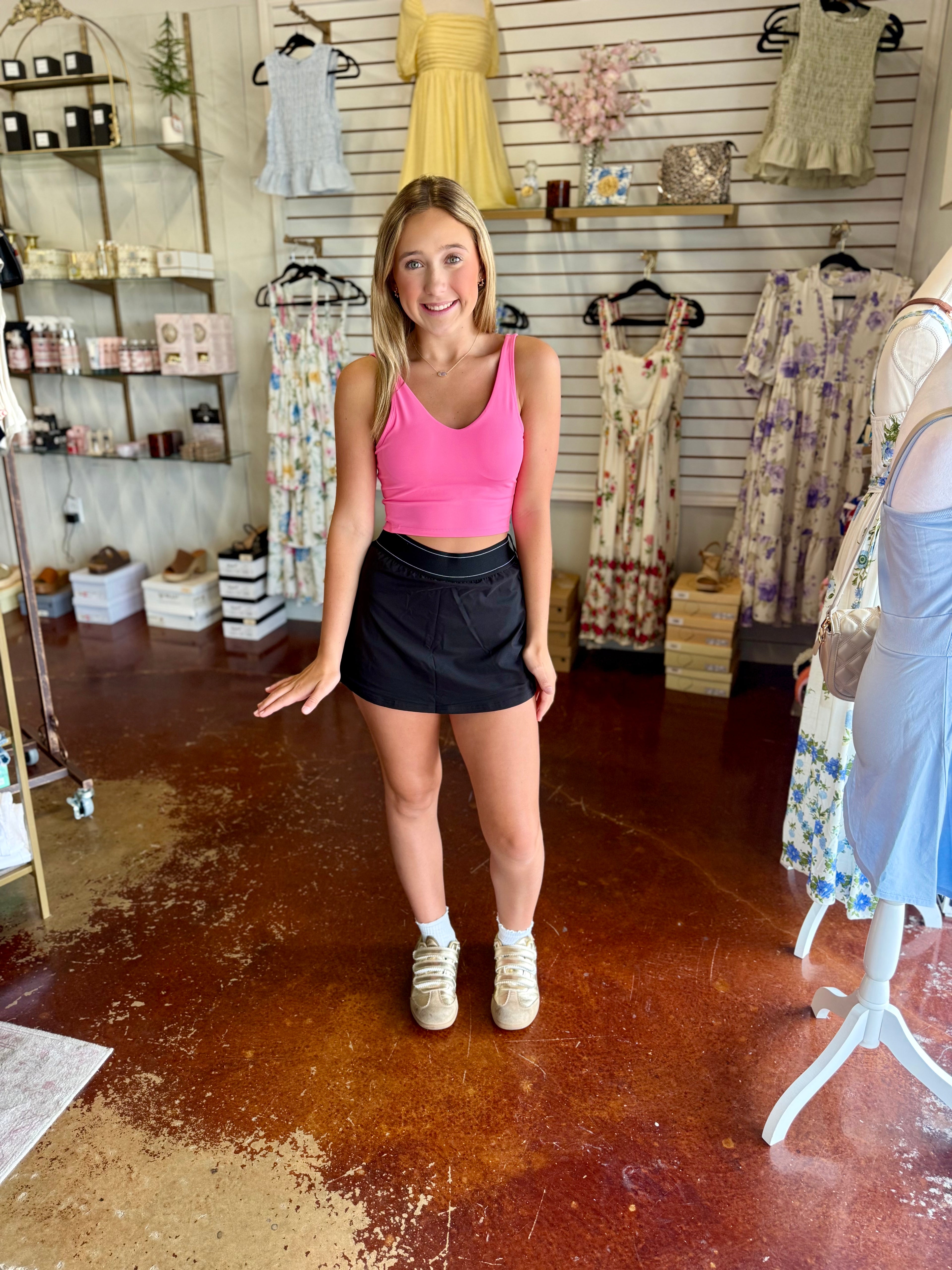 The Black Athletic Skort