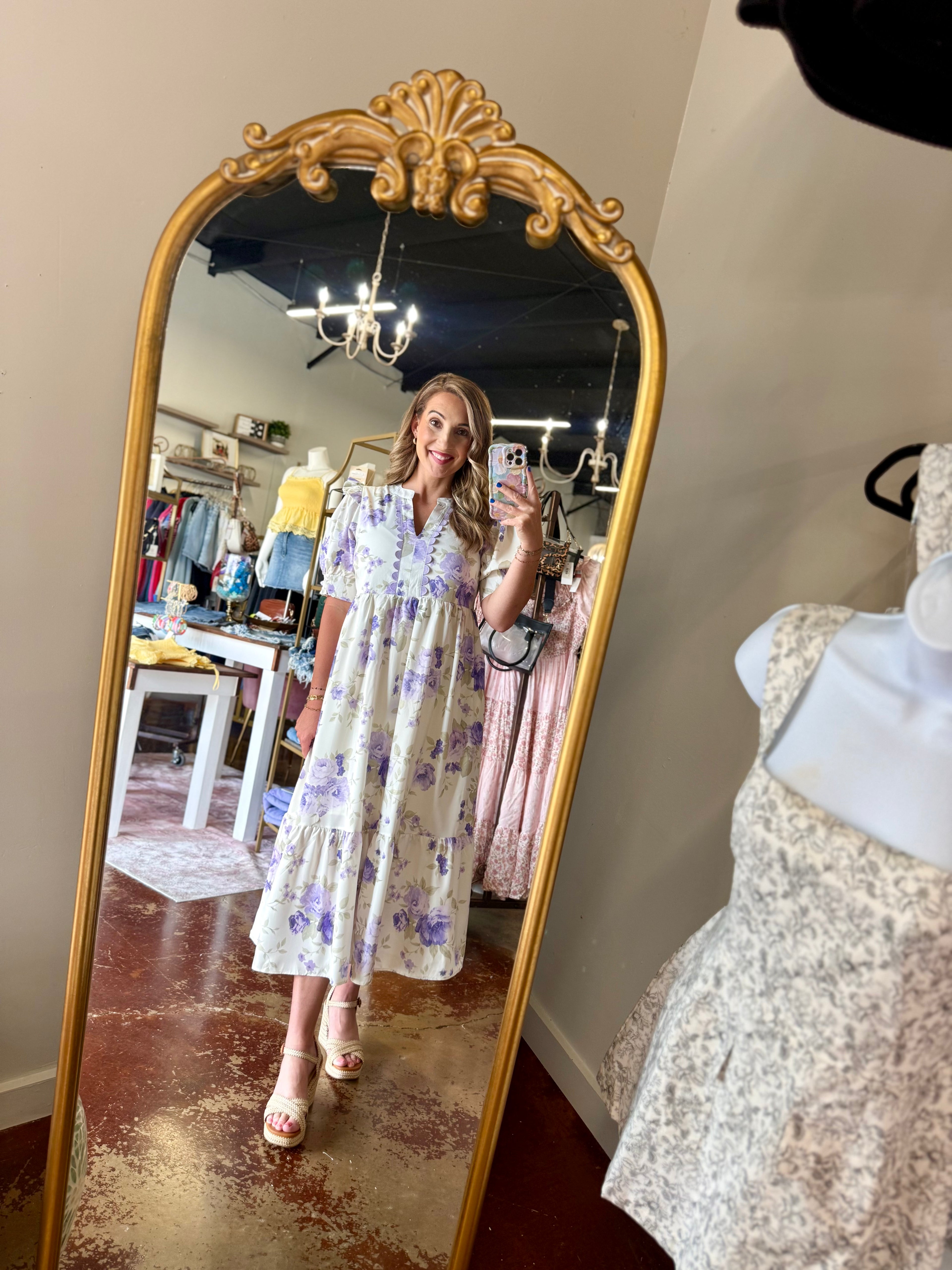 The Lula Lavender Floral Dress