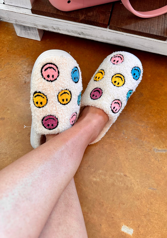 Our Multi Smiley Face Slippers