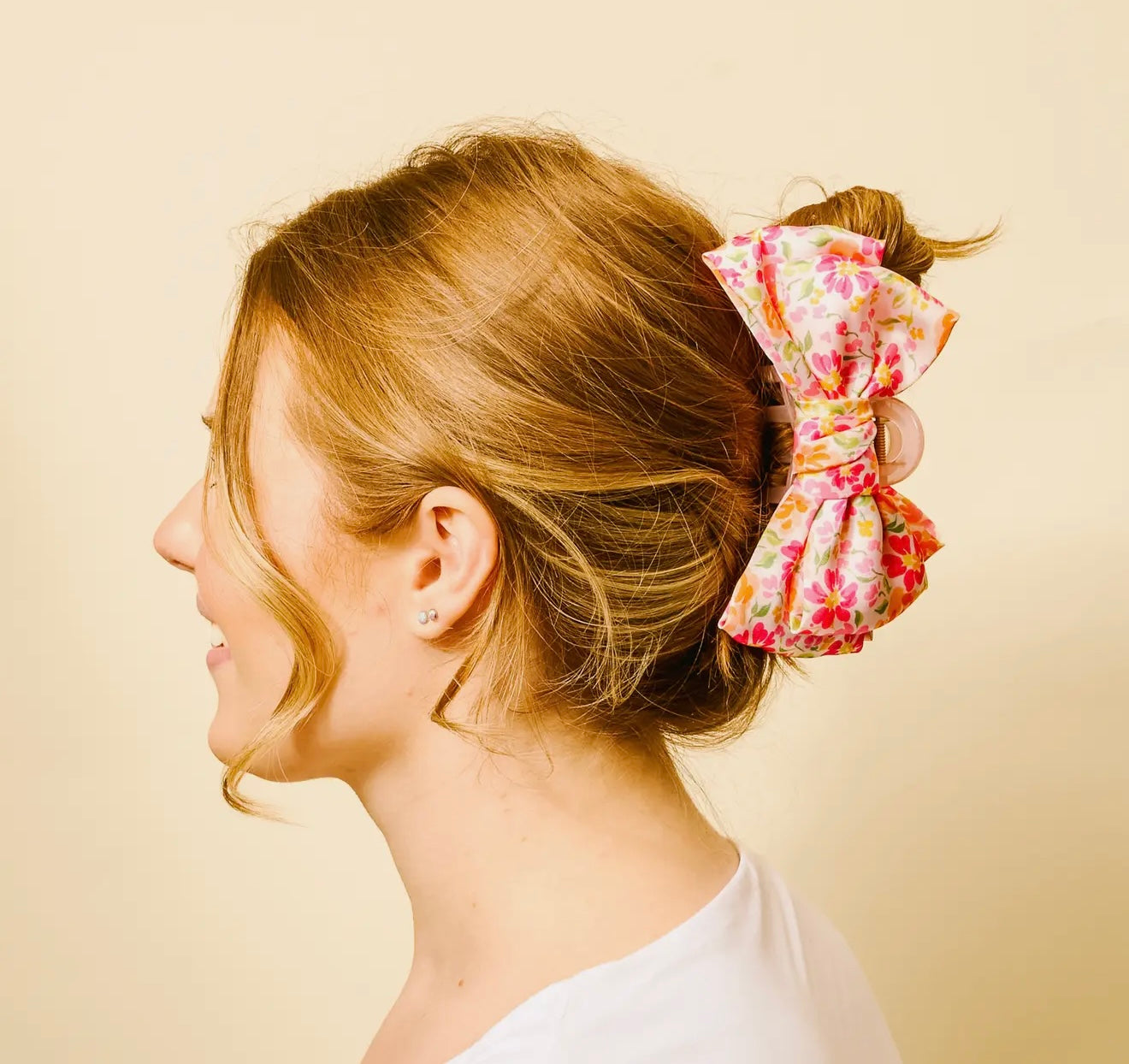The Pink Secret Garden Bow Clip