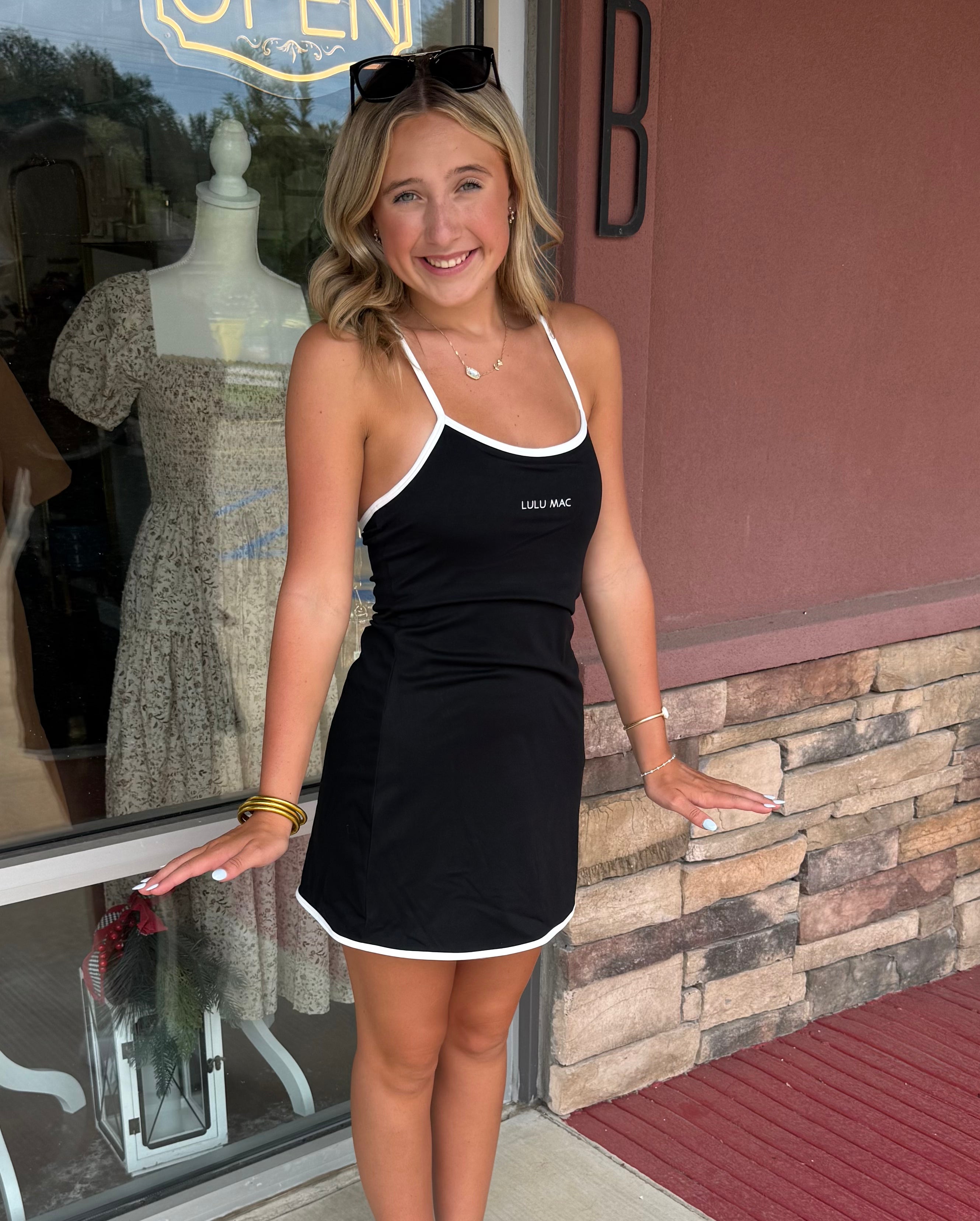 The Black & White Lulu Mac Athletic Dress