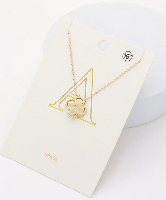 The Quatrefoil Initial Pendant Necklace.