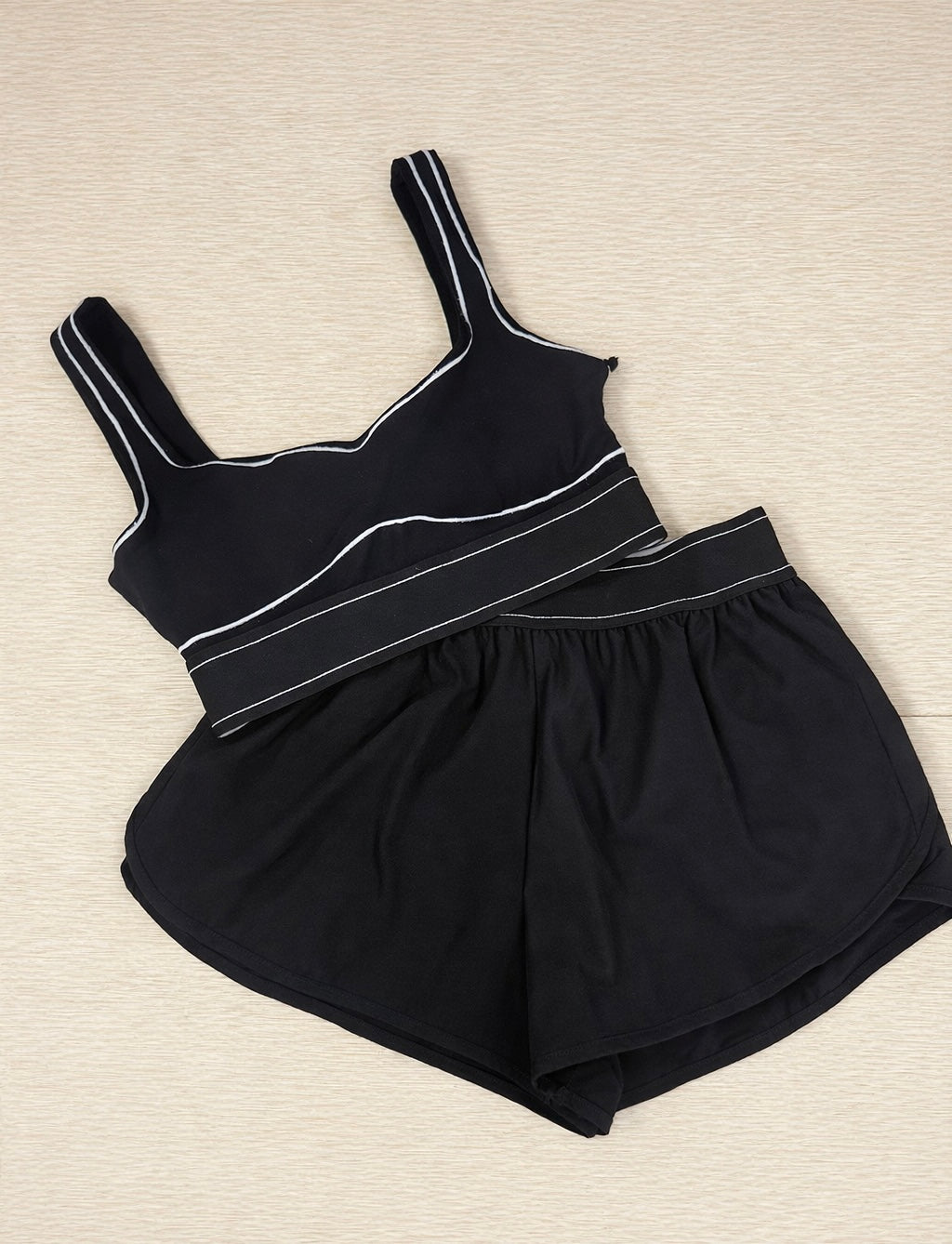 The Black Contrast Sports Bra