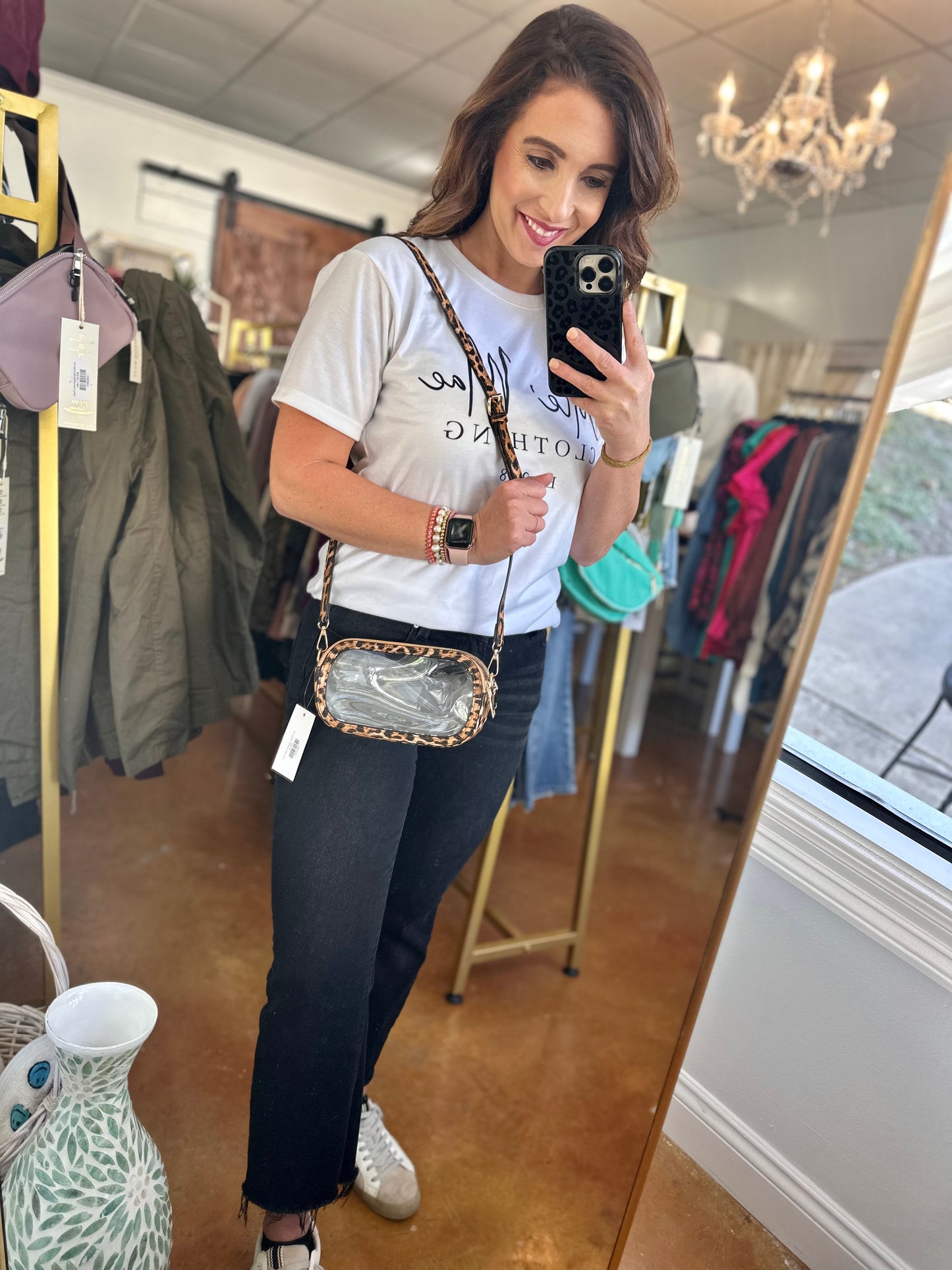 Our Classy Leopard Clear Purse