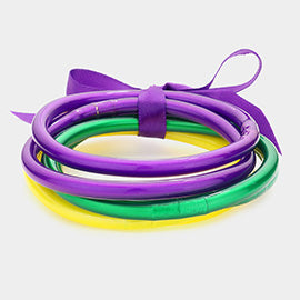 Mardi Gras Jelly Tube Bracelets