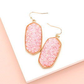 Sequin Hexagon Dangle Earrings