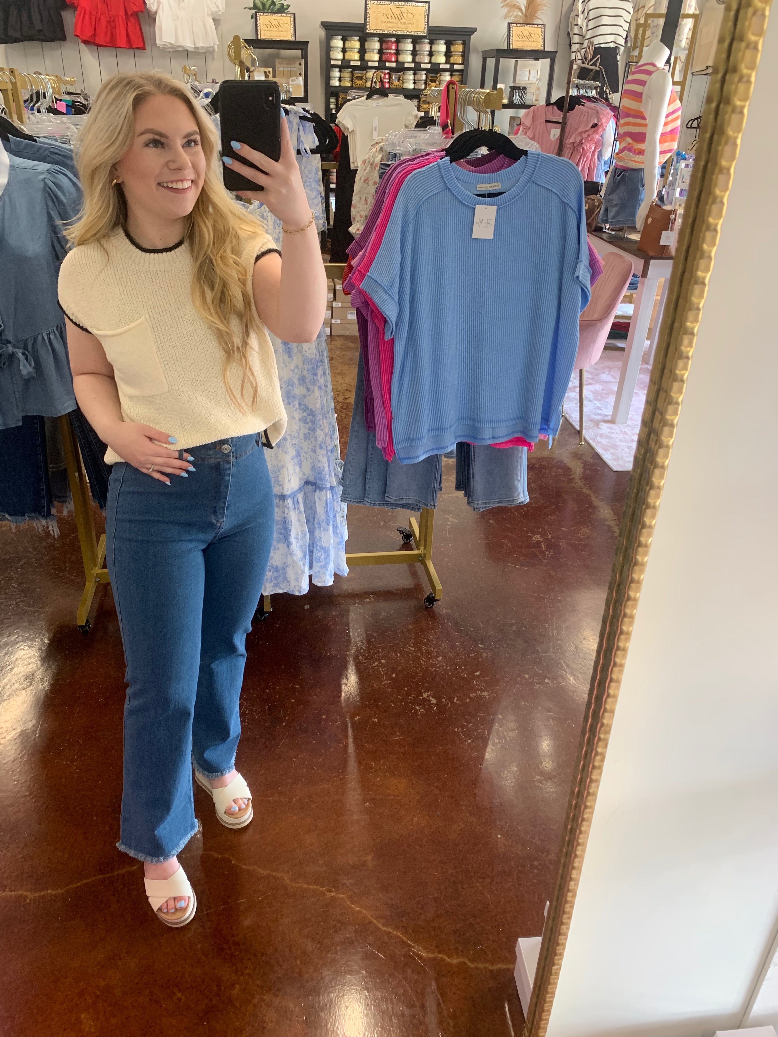 The Medium Wash Denim Pants