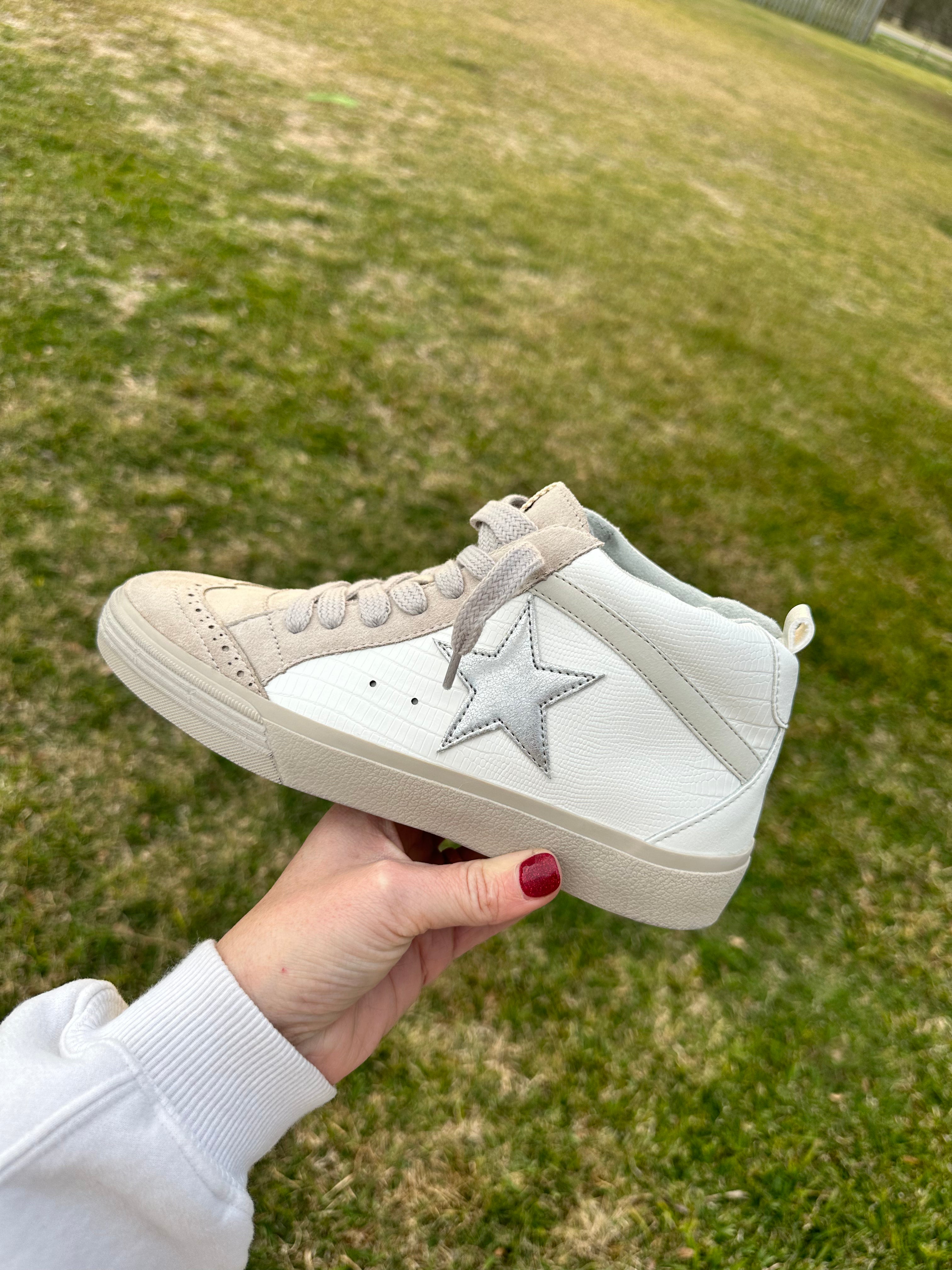 Paulina White Lizard Shu Shop Sneakers – Jolie' Mae Clothing