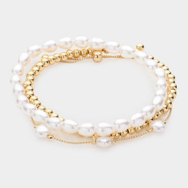 Layered Pearl Bracelets