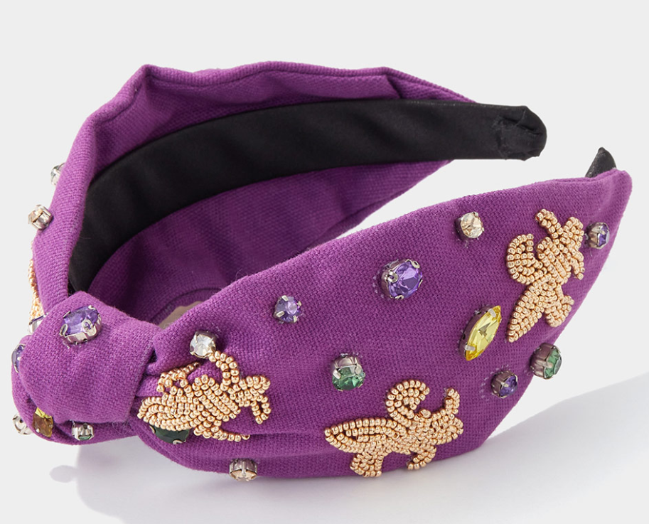 Purple Mardi Gras Headband