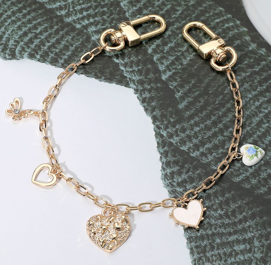 Heart Butterfly Charm Station Bag Charm