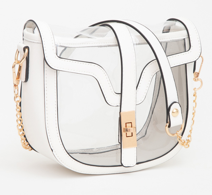 Clear Saddle Purse