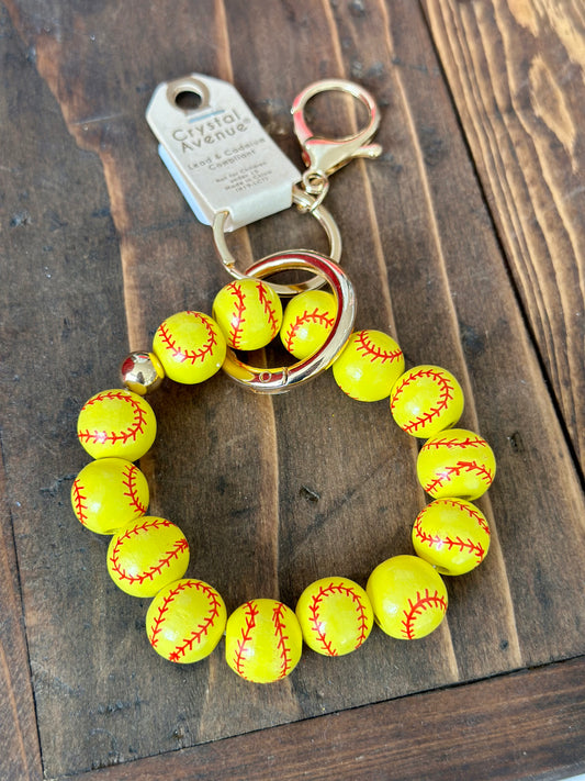 Softball Key Rings