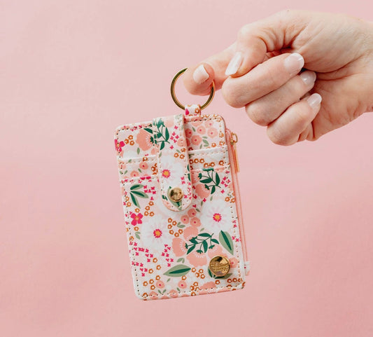 Sweet Meadow Keychain Card Wallet - Pink