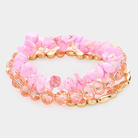 Pink Beaded Stack