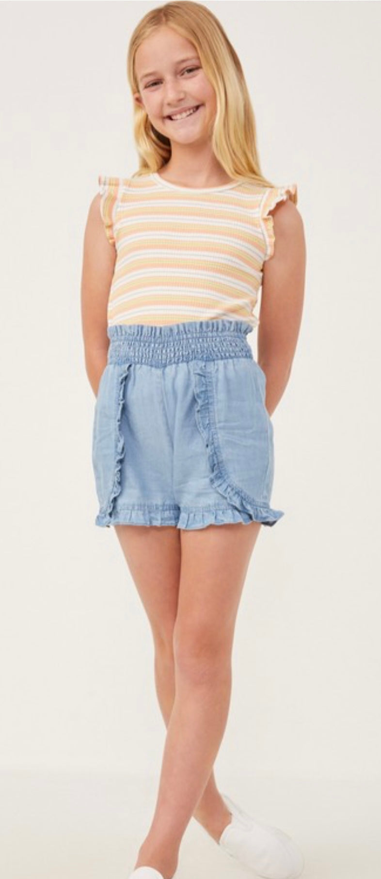 Our Tween Ruffle Denim Shorts