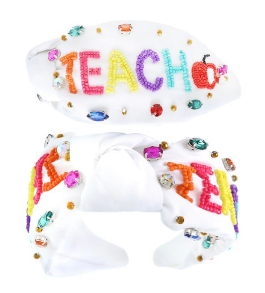 Teach Beaded Headband