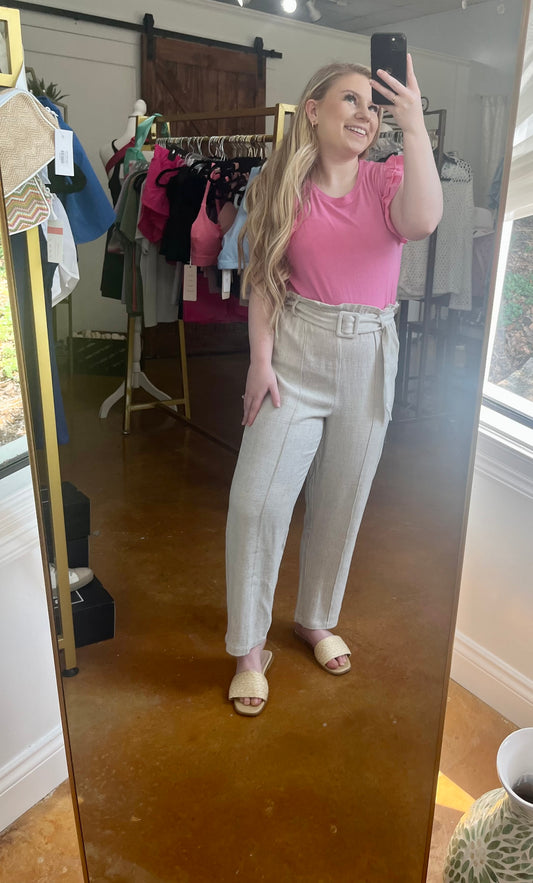 Our Oatmeal Linen Pants