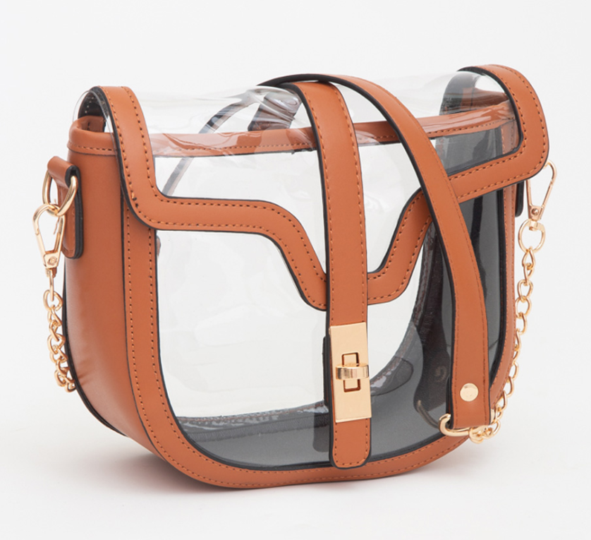 Clear Saddle Purse