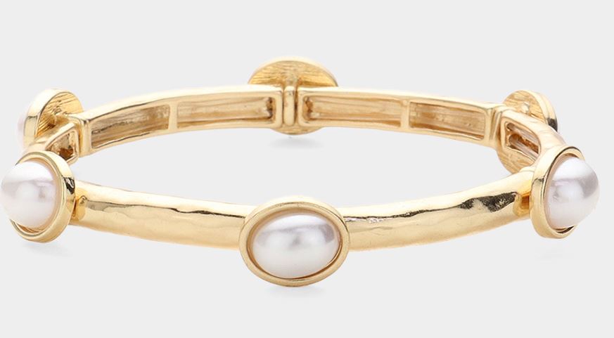 Pearl Cluster Pointed Stretch Bracelet