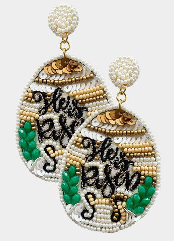 He is Risen Beaded Earrings