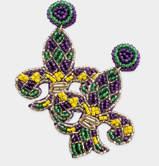 Mardi Gras Earrings