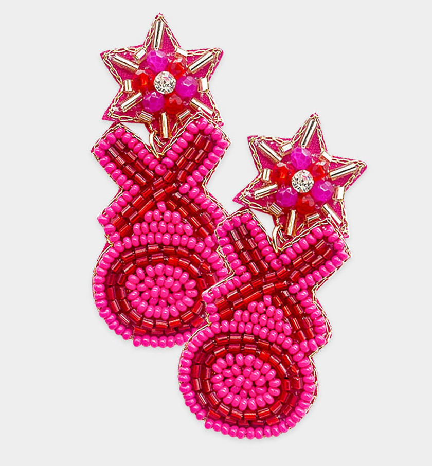 Valentine XO Beaded Earrings