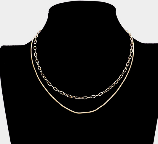 The Double Open Oval Necklace