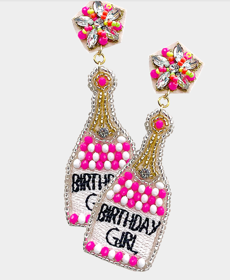 Birthday Girl Beaded Earrings