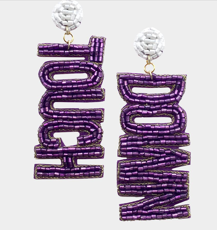 Touch Down Beaded Earrings