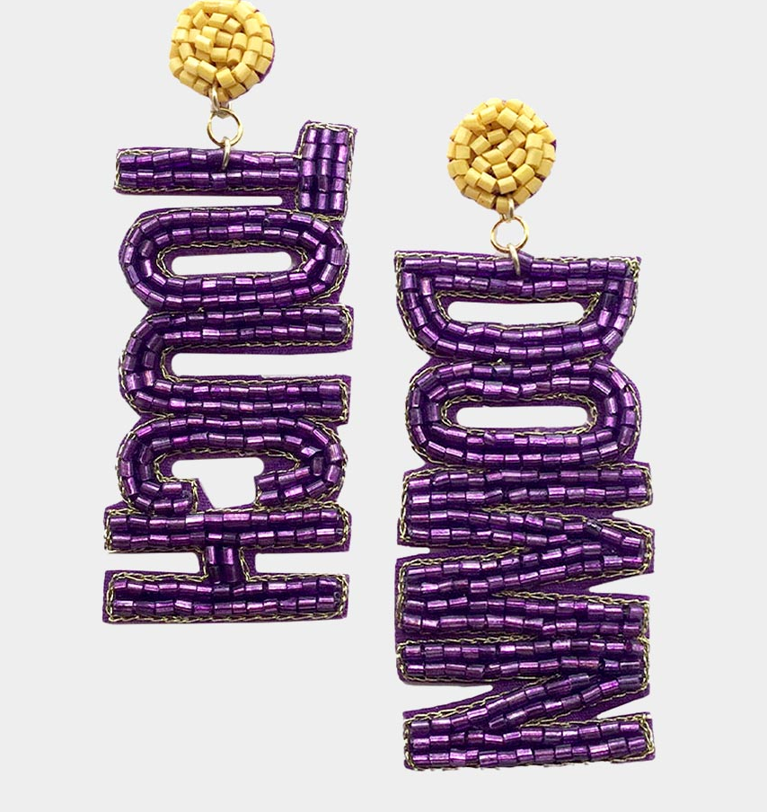 Touch Down Beaded Earrings