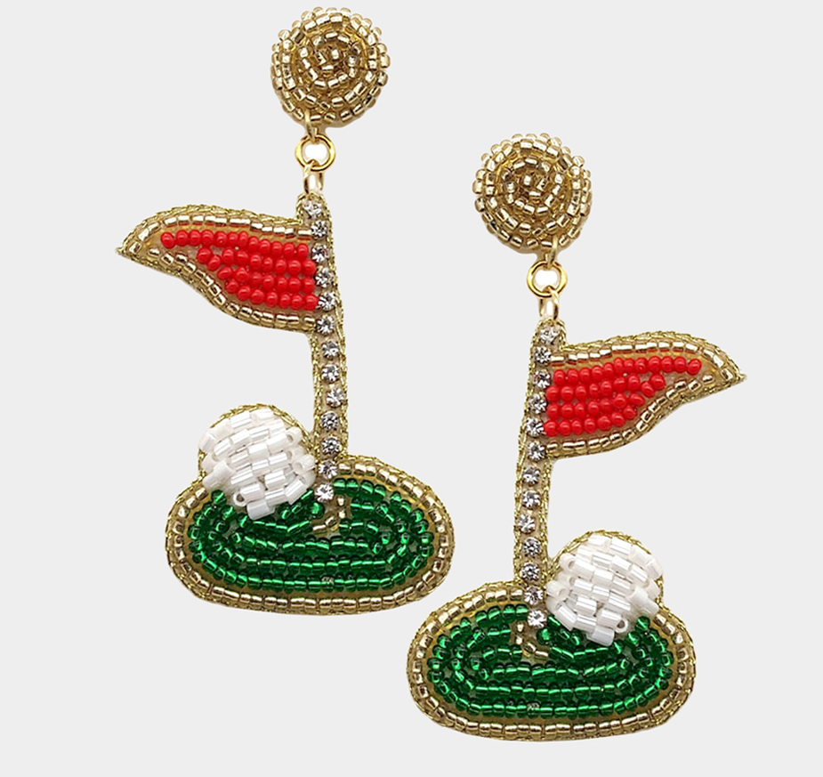 Golf Beaded Earrings (ARRIVING SOON)